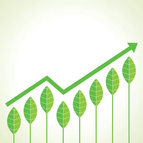 Graphique de croissance des entreprises — Image vectorielle