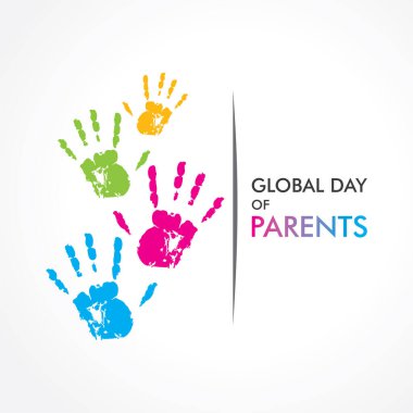 Küresel Ebeveynler Günü 'nün Vektör İllüstrasyonu 1 Haziran' da kutlandı