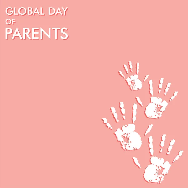 Vector Illustration Global Parents Day Design Celebrated 1St June — Stock Vector