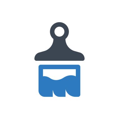 Beyaz arkaplanda fırça aracı simgesi