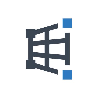 Beyaz arkaplanda ağ aracı simgesi