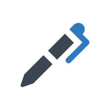 beyaz arkaplanda kalem simgesi