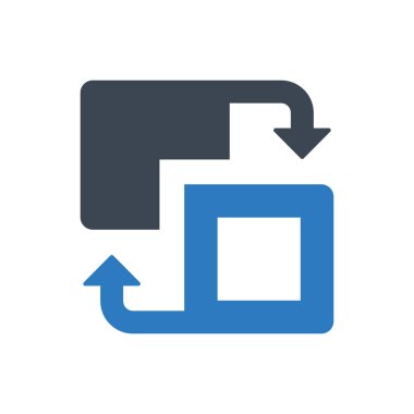 Beyaz arkaplan üzerindeki simgeyi doldur