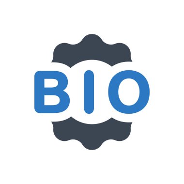 Beyaz arkaplanda biyo etiket simgesi