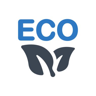 Beyaz arkaplanda eko doğal simge