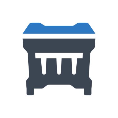 Beyaz arkaplanda çöp kutusu simgesi