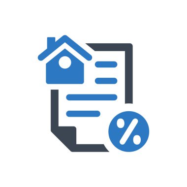 Beyaz arkaplanda ev kredisi simgesi