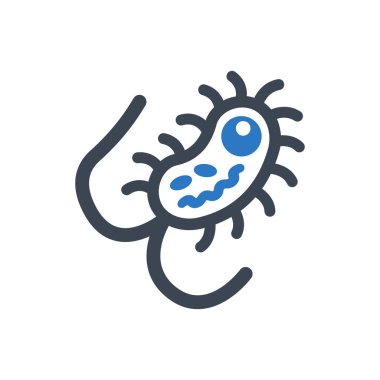 bakteri simgesi beyaz arka plan üzerinde