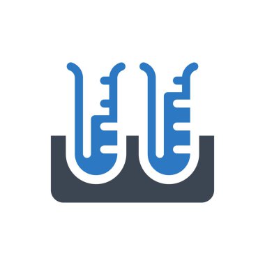 Beyaz arkaplanda kimya deney simgesi