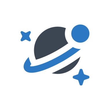 Beyaz arkaplanda gezegen simgesi