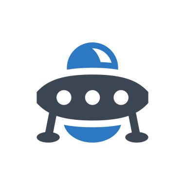 Beyaz arkaplanda Ufoloji simgesi