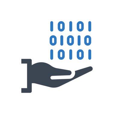 Beyaz arkaplanda veri paylaşım simgesi