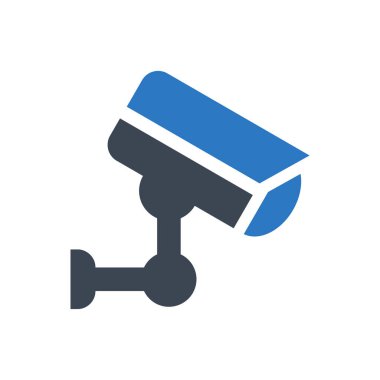 gözetim kamera simgesi beyaz arka plan üzerinde