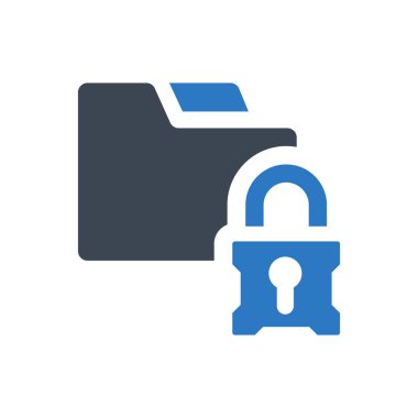 Beyaz arkaplanda dizin kilidi simgesi