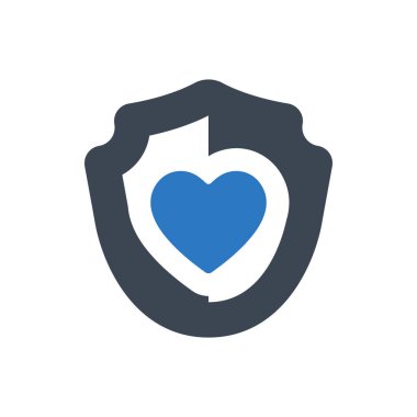 Beyaz arkaplanda favori güvenlik sistemi simgesi