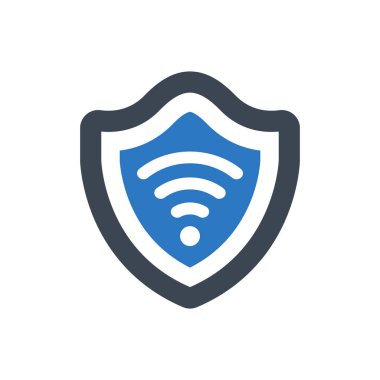 Beyaz arkaplanda güvenli ağ bağlantı simgesi