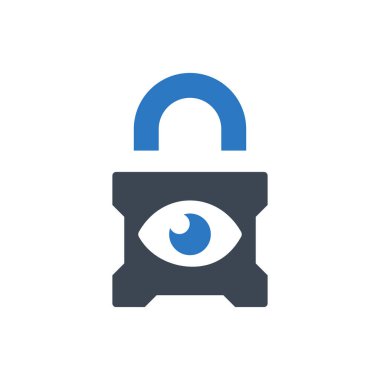 Beyaz arkaplanda özel kilit simgesi