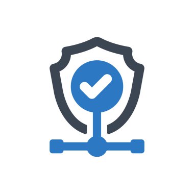 Beyaz arkaplanda ağ güvenlik simgesi