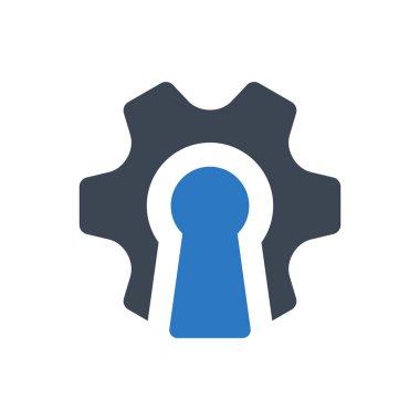 Beyaz arkaplanda gizlilik ayarları simgesi