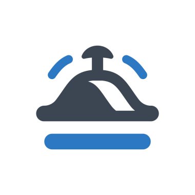 otel zil simgesini beyaz arka plan üzerinde