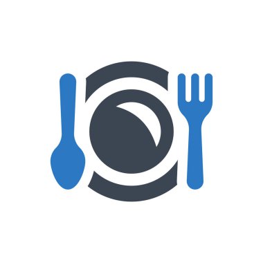 Beyaz arka plan üzerinde Restoran simgesi