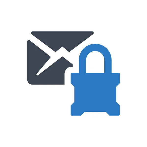 Private Mail Symbol Auf Weißem Hintergrund — Stockvektor