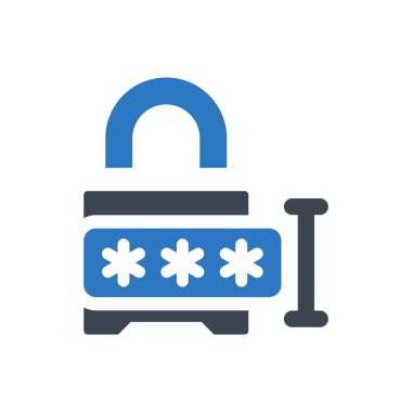 Beyaz arkaplanda kilit parola simgesi yazın