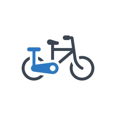 Beyaz arkaplanda bisiklet simgesi