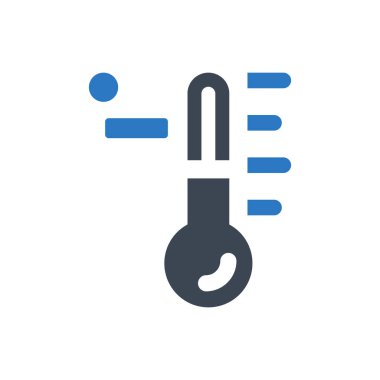 Beyaz arkaplanda soğuk sıcaklık simgesi