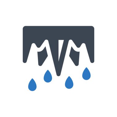 Beyaz arkaplanda Icicle simgesi