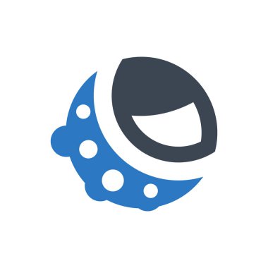 Beyaz arkaplanda yeni ay simgesi