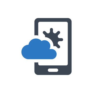Beyaz arkaplanda hava durumu uygulama simgesi
