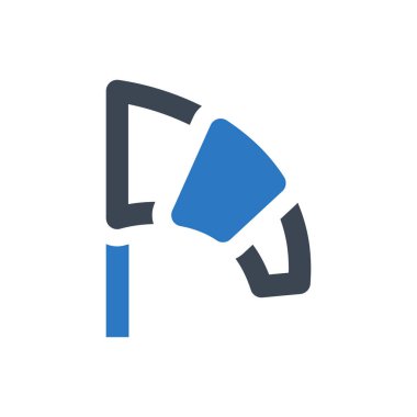 Beyaz arkaplanda esinti bayrağı simgesi