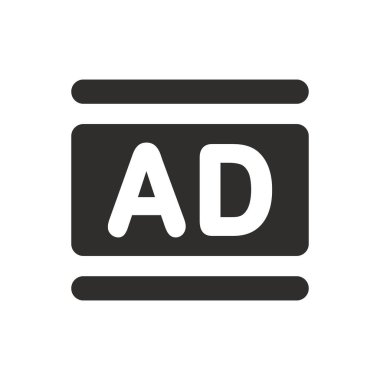 Beyaz arkaplanda reklam simgesi