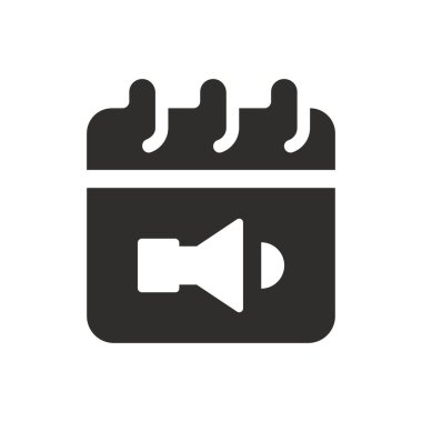 Beyaz arkaplanda reklam takvimi simgesi