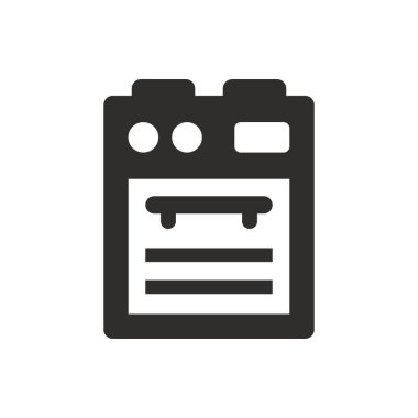 Beyaz arkaplanda mutfak fırını simgesi