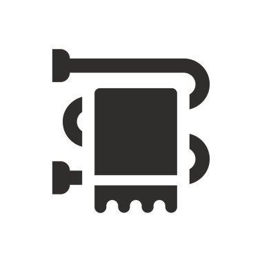 Beyaz arkaplanda tuvalet havlusu simgesi