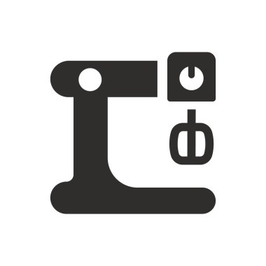 Beyaz arkaplanda mutfak karıştırıcı simgesi