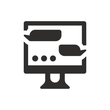 Beyaz arkaplanda sohbet forumu simgesi