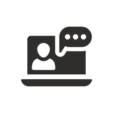 Beyaz arkaplanda sosyal medya ileti simgesi