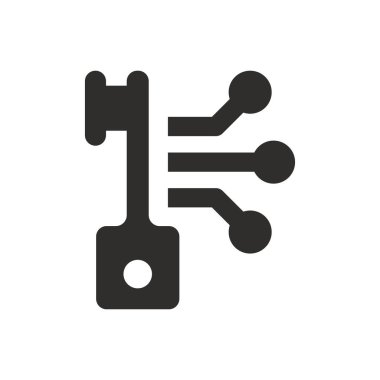 Beyaz arkaplanda güvenli veri simgesi