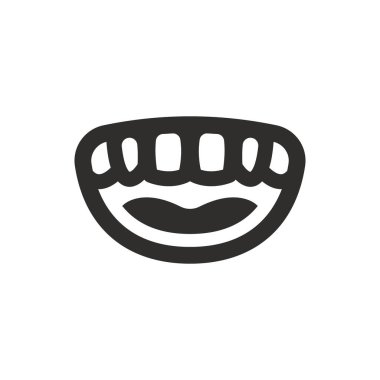 beyaz arkaplanda ağız simgesi