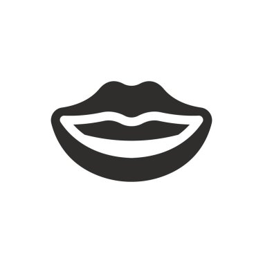 beyaz arkaplanda ağız simgesi