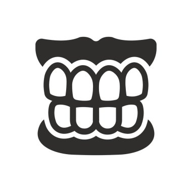 beyaz arka plan üzerinde diş simgesi