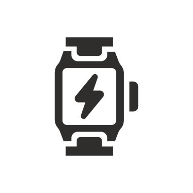 Beyaz arkaplanda akıllı saat enerji simgesi