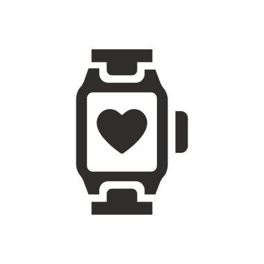 Beyaz arkaplanda HEarth akıllı saat simgesi