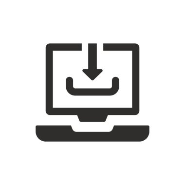 Beyaz arkaplanda dosya indirme simgesi