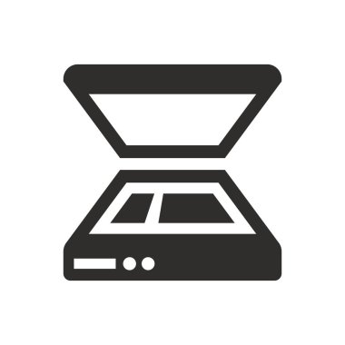 Beyaz arkaplanda tarayıcı aygıtı simgesi