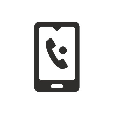 Beyaz arkaplanda mobil arama simgesi