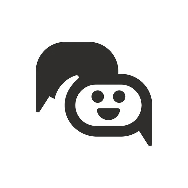 Ícone Emoji Sorriso Fundo Branco —  Vetores de Stock